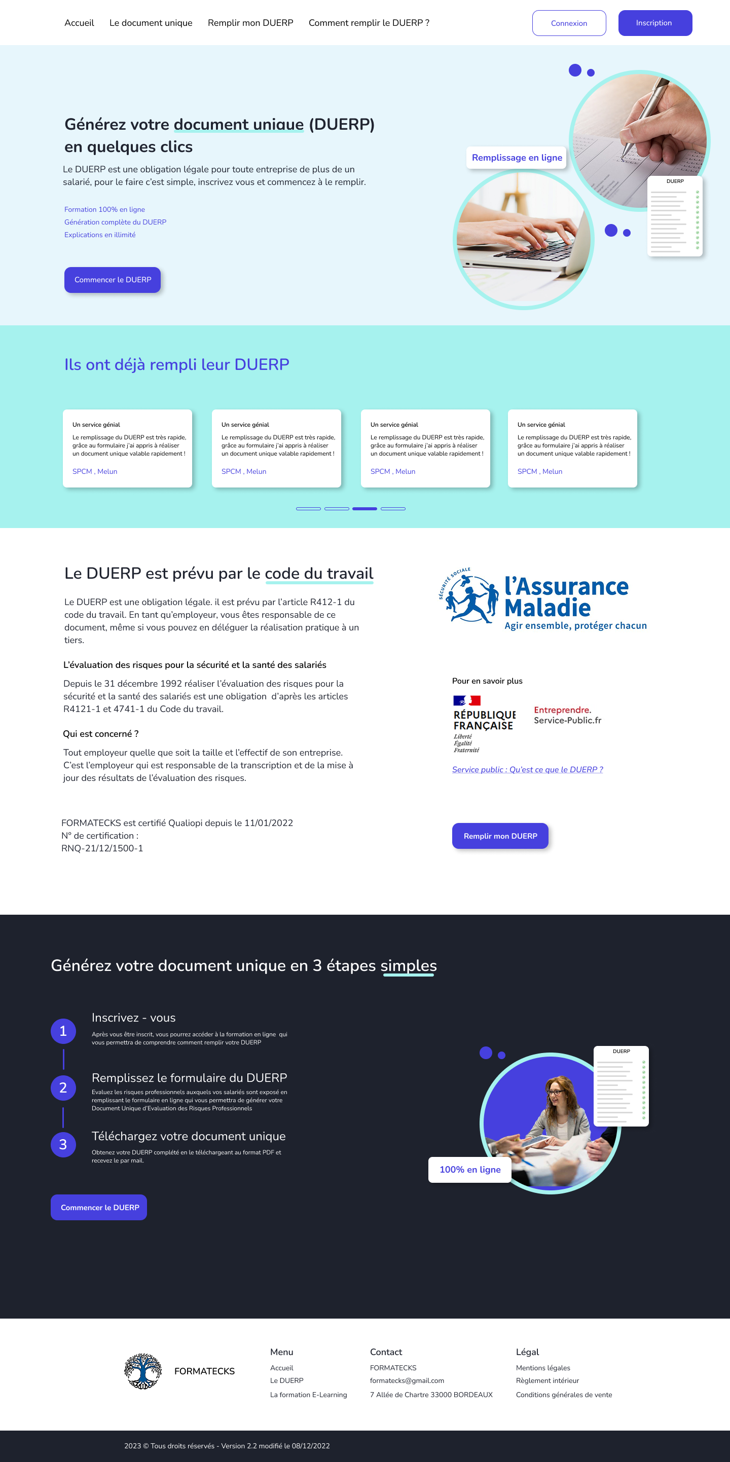 DUERP en ligne
