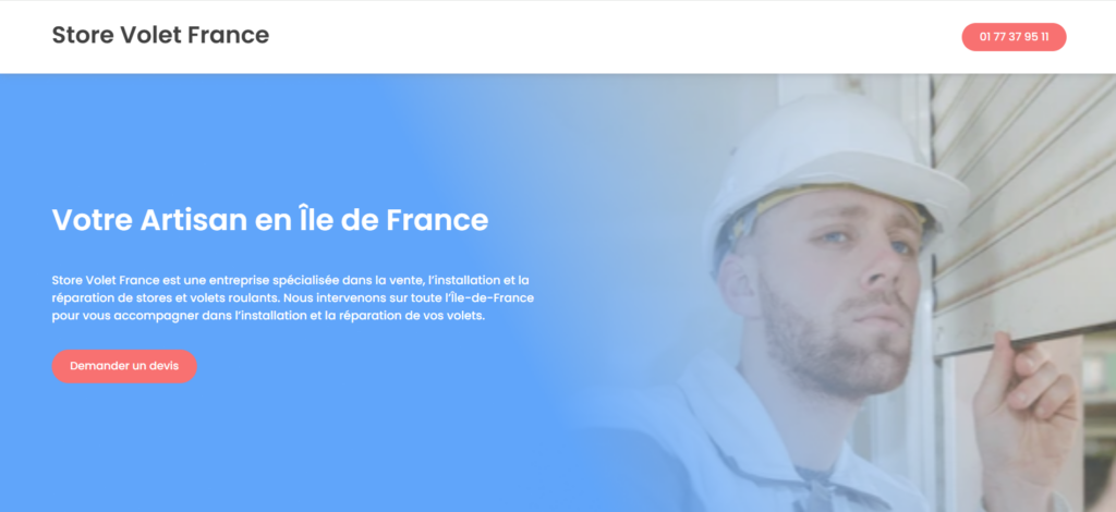 Landing Store Volet France
