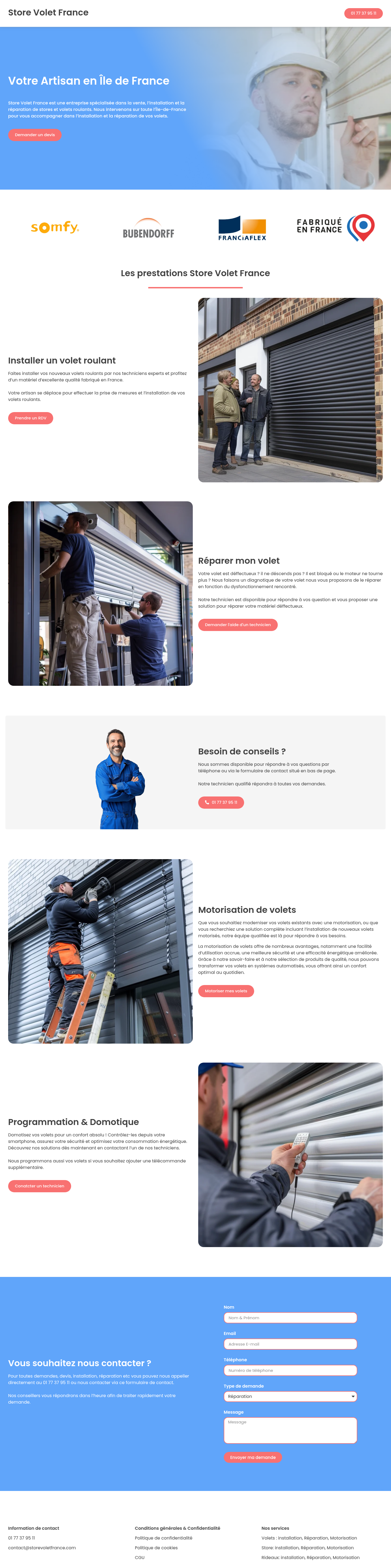 Landing Store Volet France