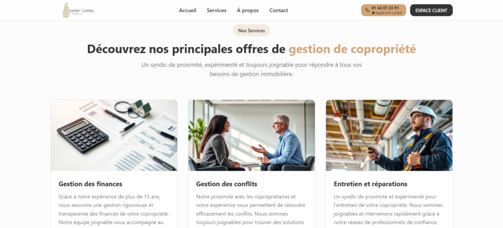 Site vitrine Esprit copro